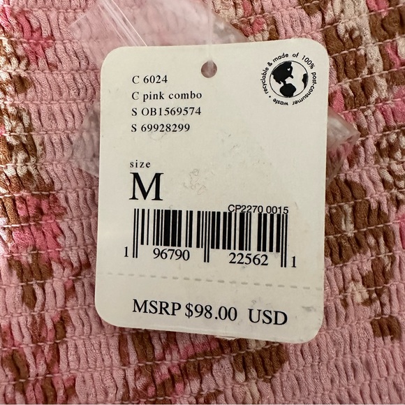 NWT FREE PEOPLE Hilary Printed Top - Picture 10 of 10